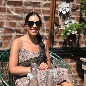 Leopard mango slip dress